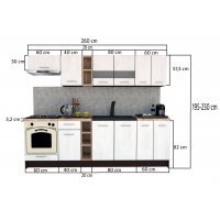 Bucatarie MARINA NEW 260 Wenge / Decor K084 Bucatarie MARINA NEW 260 Wenge / Decor K084